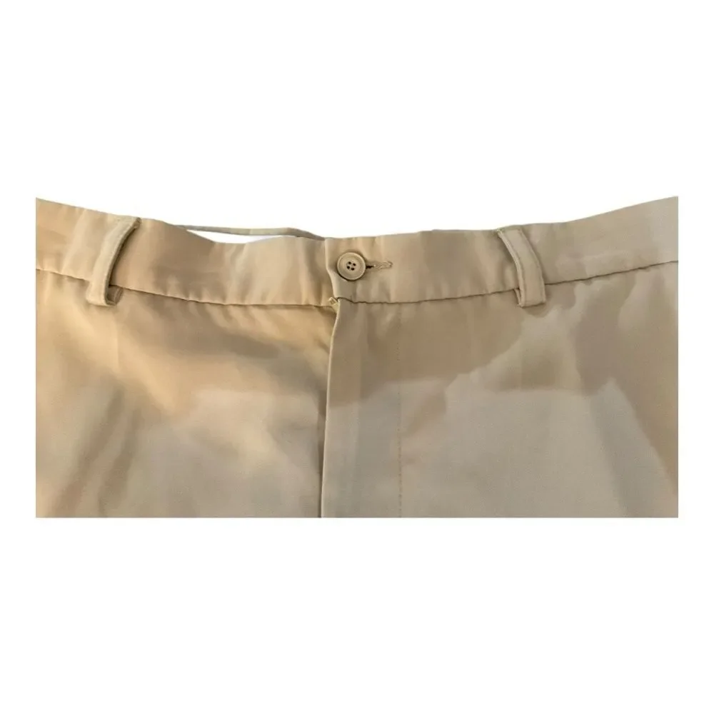 Tan Flat Front Casual Shorts,‎ Golf America